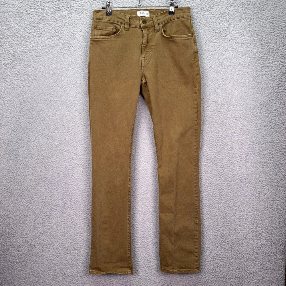 Tecovas Jeans Mens 30x32 Brown Straight 5 Pocket Comfort Stretch Western Rodeo